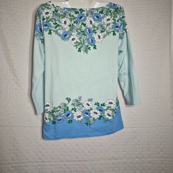 Talbots Women's exquisite floral patterned top Size M - Picture 3 of 9